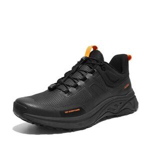 New Men's Hiking Shoes Quick Laces High Grip Rubber Sneakers Black Size 12